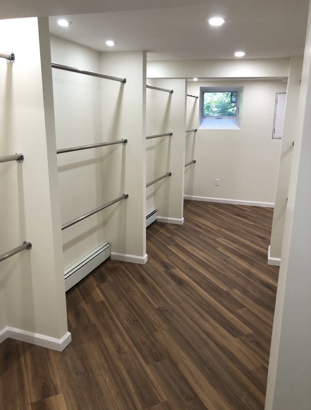 Closet shelving and trim carpentry