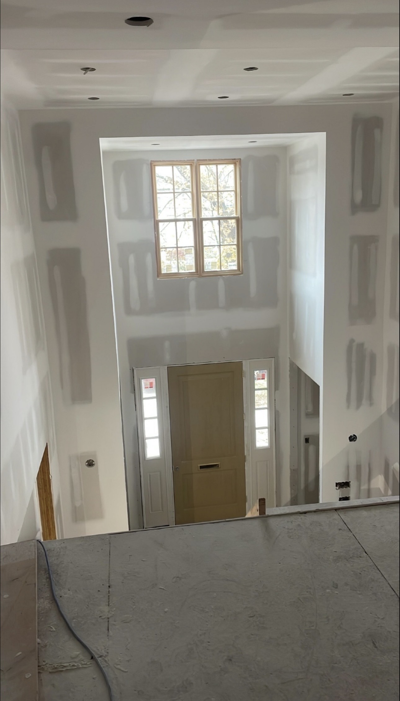 Drywall installed and taped