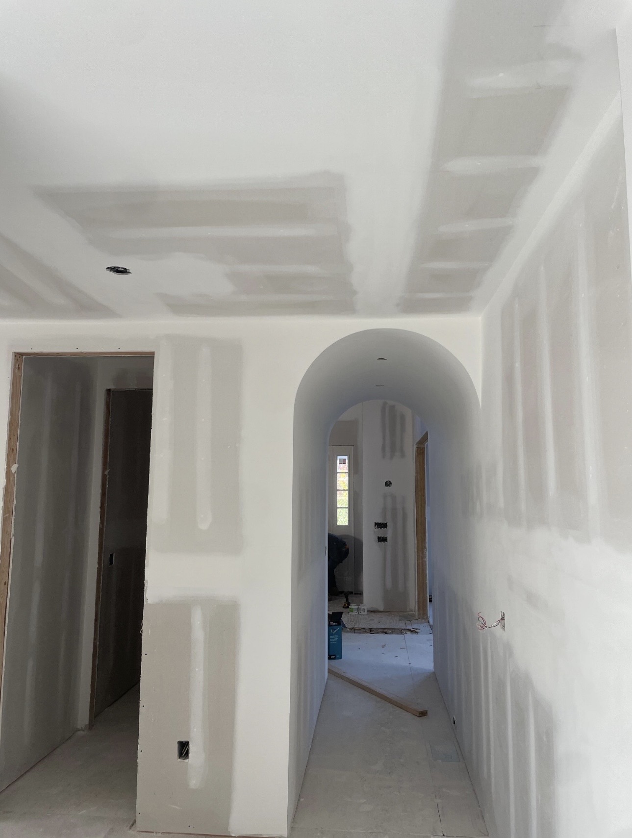 Drywall install in a finished room