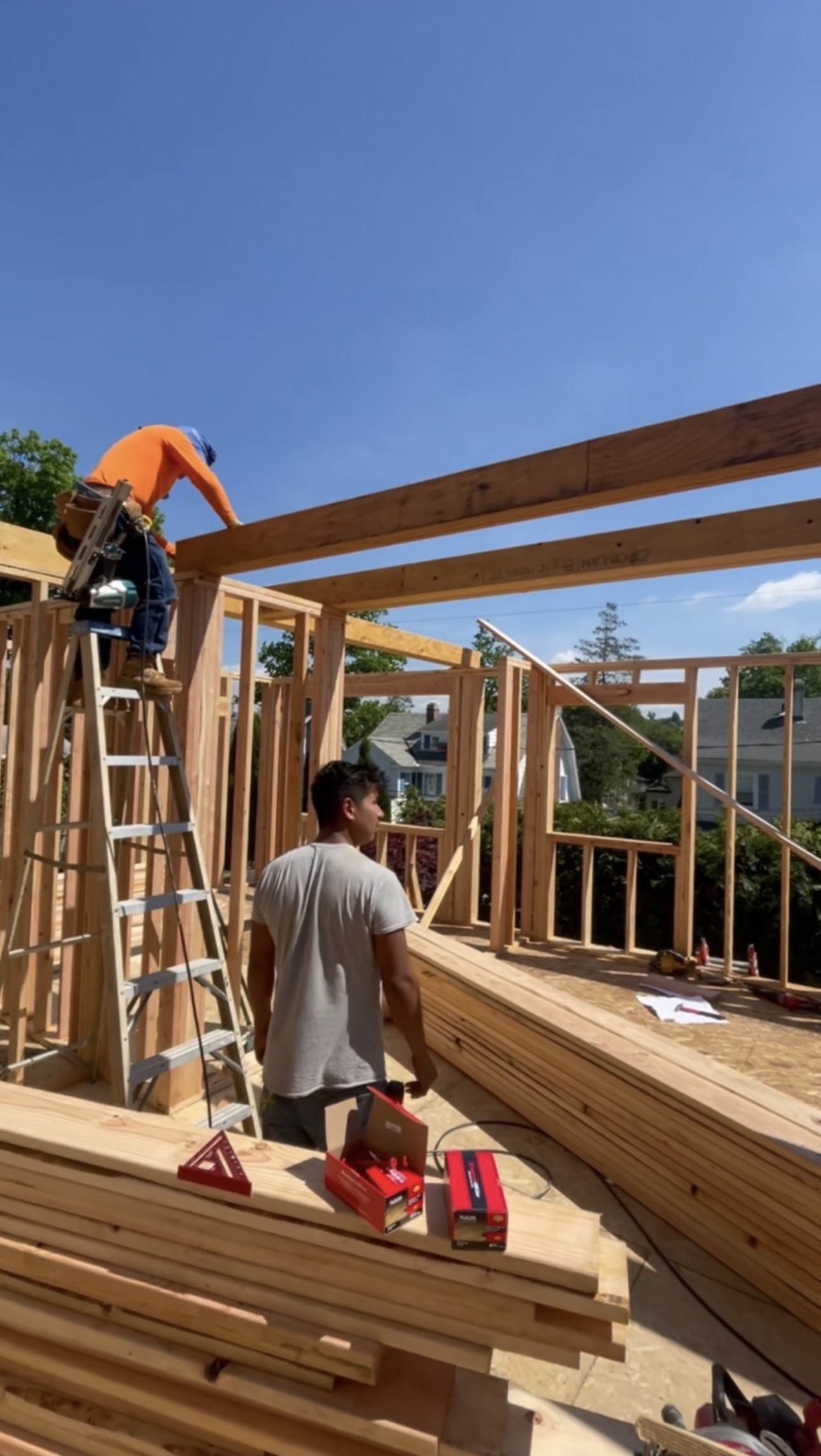 Framed interior walls and openings