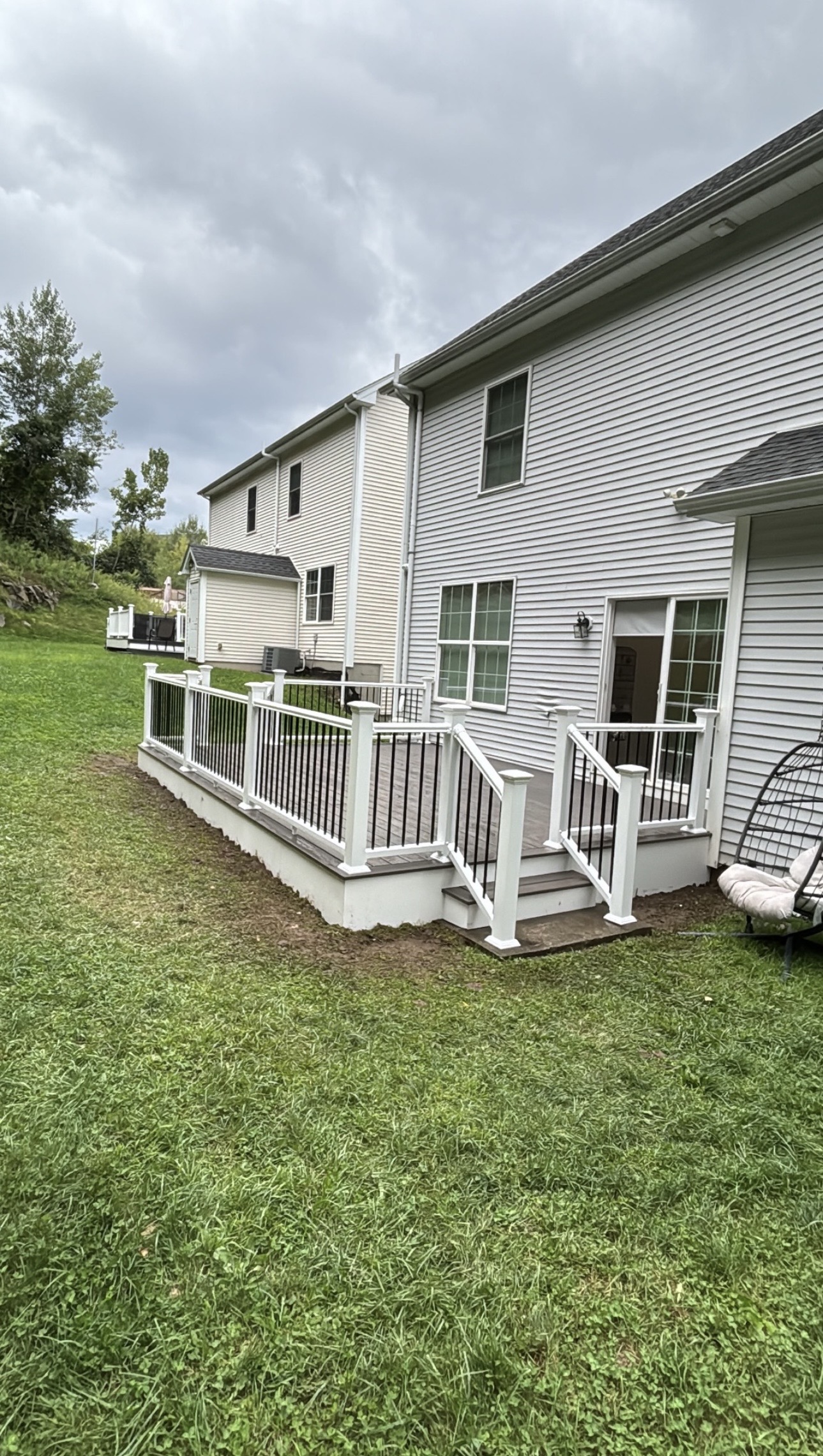 Trex deck boards and framing